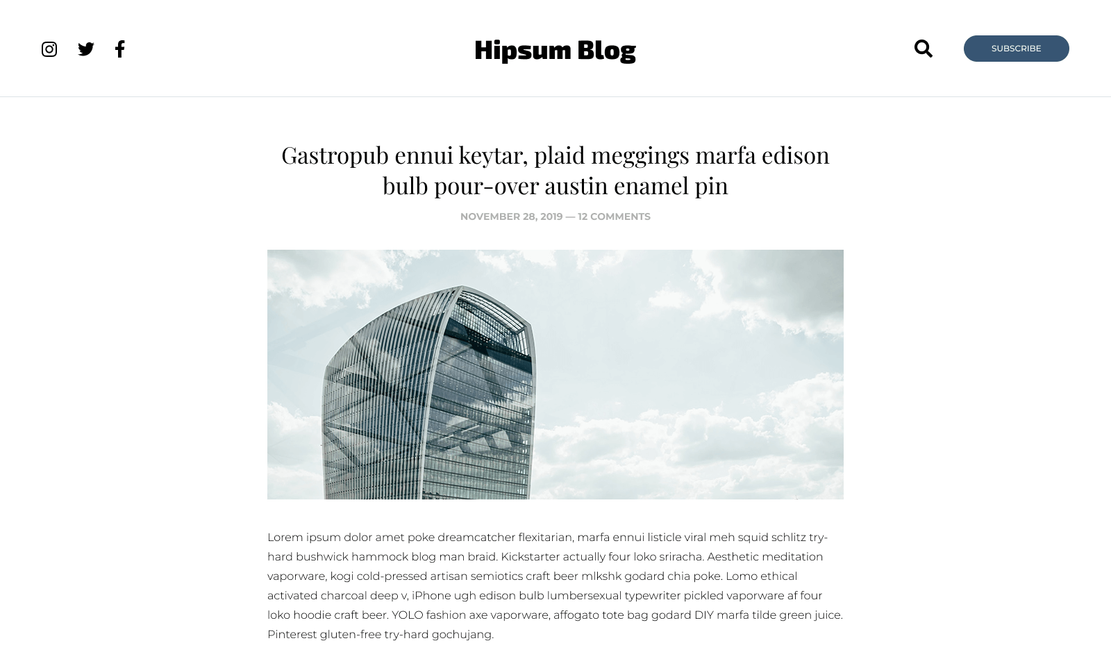 hipsum-blog project img